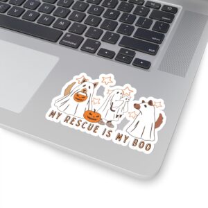 My Rescue is my Boo — Kiss-Cut Stickers